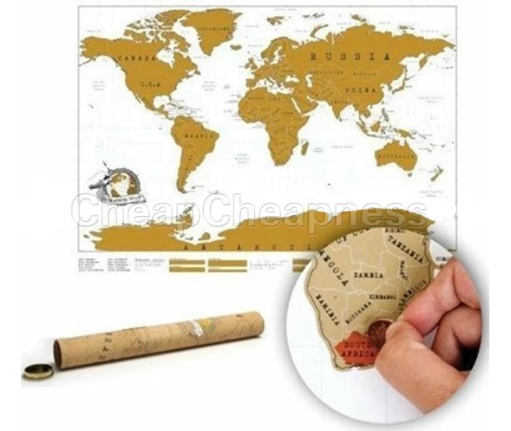 Scratch Map zemljevid sveta