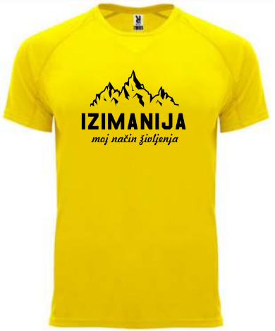 Moška planinska majica Izimanija (rumena)